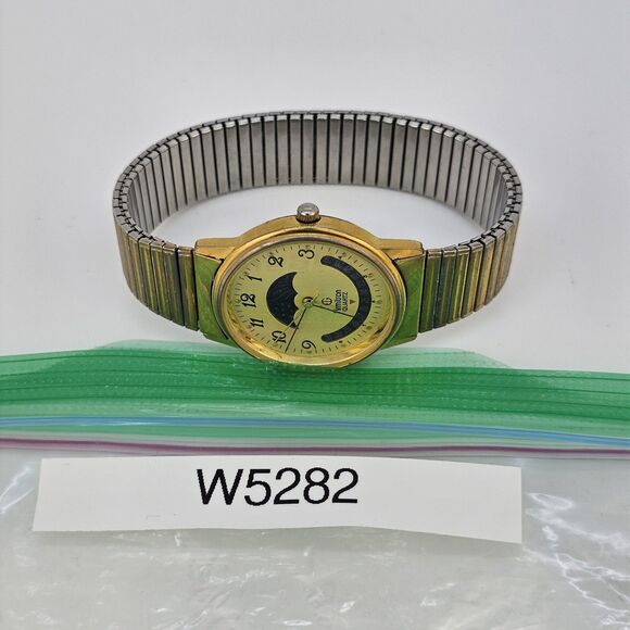 VTG Armitron Moon Phase Watch 32MM NOT WORKING CORRECTLY SELLING FOR PARTS AS IS - Picture 12 of 12